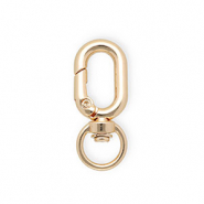 Zubehör für Schlüsselanhänger, Drehkarabiner oval Gold