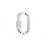Zubehör Schlüssel Anhänger Schloss, Oval Silver