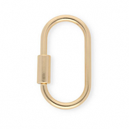 Zubehör Schlüsselanhänger, Karabiner Oval Gold