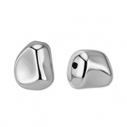 Acrylperlen Nugget Silver