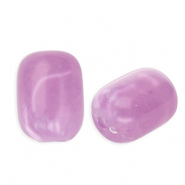 Acrylperlen Tube Lilac-white marble