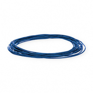 Leder rund 1&nbsp;mm Dark blue
