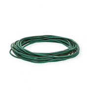 Leder rund 2&nbsp;mm Dark teal green