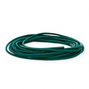 Leder rund 3&nbsp;mm Dark teal green