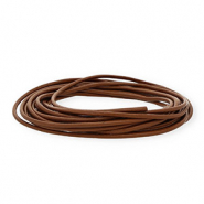 Leder rund 3&nbsp;mm Dark brown
