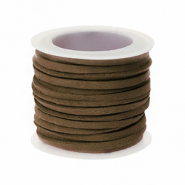 Kunstwildleder flach 3&nbsp;mm Dark brown