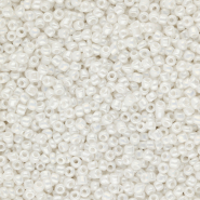 Glasperlen Rocailles 8/0 (3mm) White Pearl
