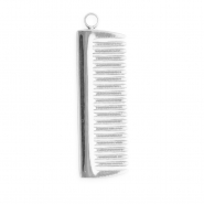 Anhänger aus rostfreiem Edelstahl, Kamm Silver