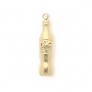 Anhänger aus rostfreiem Edelstahl, Cola-Flasche Gold