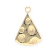 Anhänger aus rostfreiem Edelstahl, Pizzastück Gold