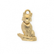 Anhänger aus rostfreiem Edelstahl, Fuchs Gold
