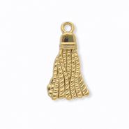 Anhänger aus rostfreiem Edelstahl, Quaste Gold