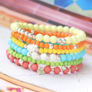 Schmucksets Sommer Armbänder Inspiration mit Acryl-Perlen