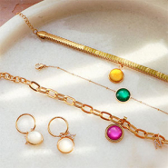 Schmucksets Cabochon-Ohrringe und Armbänder selbst gestalten