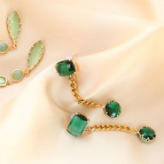 Schmucksets Inspiration zu Ohrringen mit Kristallglasanhänger