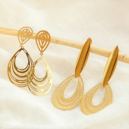 Schmucksets Boho-Ohrringe mit Edelstahlanhängern und Zwischenstücken entwerfen