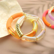 Schmucksets Schmuckdesigns mit Acrylperlen Tube für sommerliche Armbänder