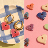 Schmucksets Romantischer Schmuck aus griechischen DQ-Keramikherzen