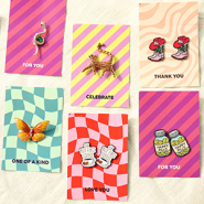 Schmucksets Inspirationszeit mit Broschen, Pins und Schmuckkarten