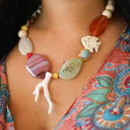 Neu Ausdrucksstarke Natursteinperlen