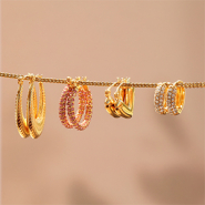 Schmucksets Ausdrucksstarke Ohrringe aus Edelstahl fuer trendstarke Schmucklinien