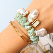 Neu Imitationsperlen in Süßwasser-Look