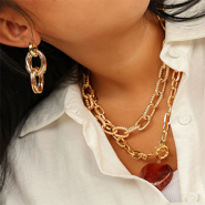 Schmucksets Statement-Schmuck aus grobgliedrigem Aluminium-Jasseron