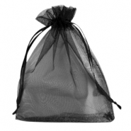 Schmuckbeutel Organza 12x15 cm Black