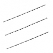 Stainless Steel Schmuckzubeh&ouml;r Nietstifte 35mm aus rostfreiem Stahl Silber