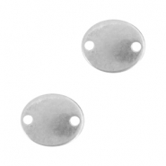 DQ Metall Anhänger Zwischenstück oval Antik silber (Nickelfrei)