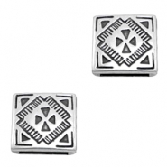 Metall Zubeh&ouml;r TQ Schieber viereckig &Oslash;13.8x2.4mm Antique silber