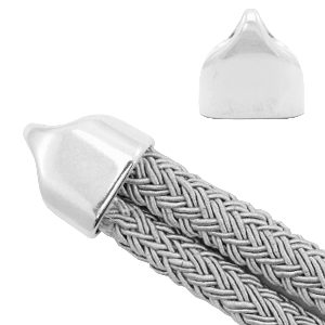 Metall Endkappen DQ Antik silber (Nickelfrei)