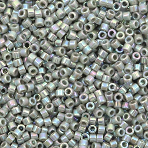 Miyuki Perlen delica's 11/0 Opaque AB grey