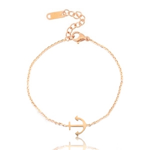 Armb&auml;nder aus Stainless Steel - rostfreiem Stahl  Anker Rosegold