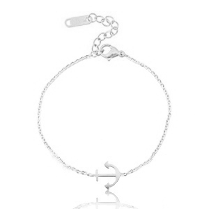 Armb&auml;nder aus Stainless Steel - rostfreiem Stahl  Anker Silber