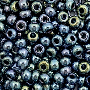 Miyuki Rocailles 6/0 Metallic iris gunmetal 6-456