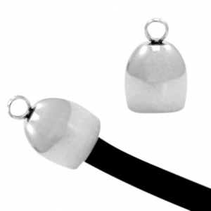 Stainless Steel - Rostfreiem Stahl Schmuckzubeh&ouml;r Endkappen &Oslash;8mm Antik silber