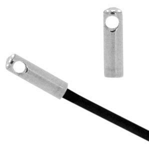 Stainless Steel - Rostfreiem Stahl Schmuckzubeh&ouml;r Endkappen &Oslash;1.2mm Antik silber