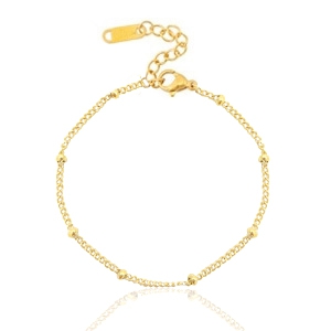 Armb&auml;nder aus Stainless Steel - Rostfreiem Stahl ball Gold