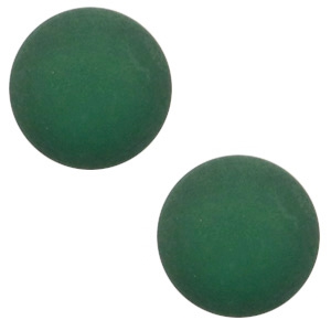 12 mm classic Cabochon Polaris Elements matt Dark classic green