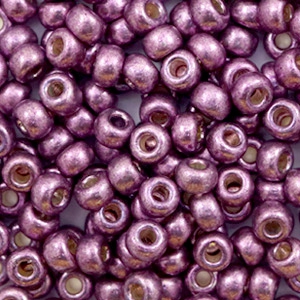 Miyuki Rocailles 6/0 Duracoat galvanized eggplant purple 6-4220