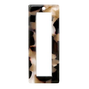 Resin Anh&auml;nger Rechteck 40x16mm Mixed brown