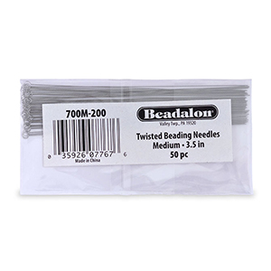 Beadalon Twisted Needle Asian Medium 50pcs Silber
