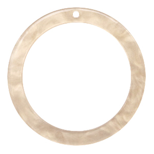 Resin Anh&auml;nger rund 35mm&nbsp; Light semolina beige