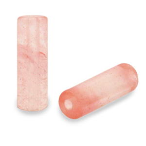 Naturstein Perlen Tubes Rose pink