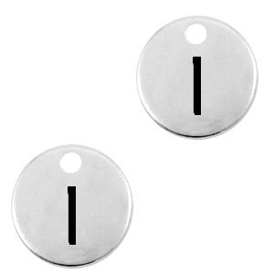 Metall Anh&auml;nger DQ Initiale I Antik silber (Nickelfrei)