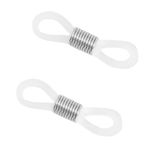 Stainless Steel - Rostfrei Stahl Schmuckzubeh&ouml;r Endst&uuml;ck Brillen Kordel Transparent-silber