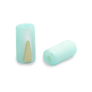 Muschel Perlen Tube Light turquoise blue