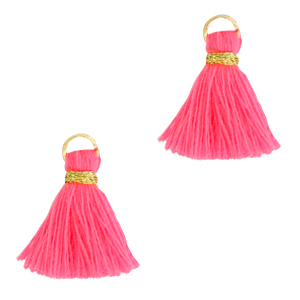Perlen Quaste 1.5cm Gold-hot pink