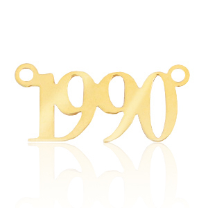 Stainless Steel - Rostfreiem Stahl Anh&auml;nger/Zwischenst&uuml;ck Jahr 1990 Gold